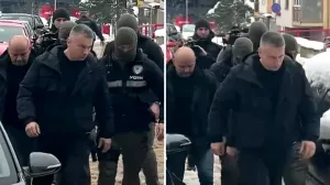 Nenad Nešić priveden na saslušanje u policijskoj stanici u Istočnom Sarajevu//