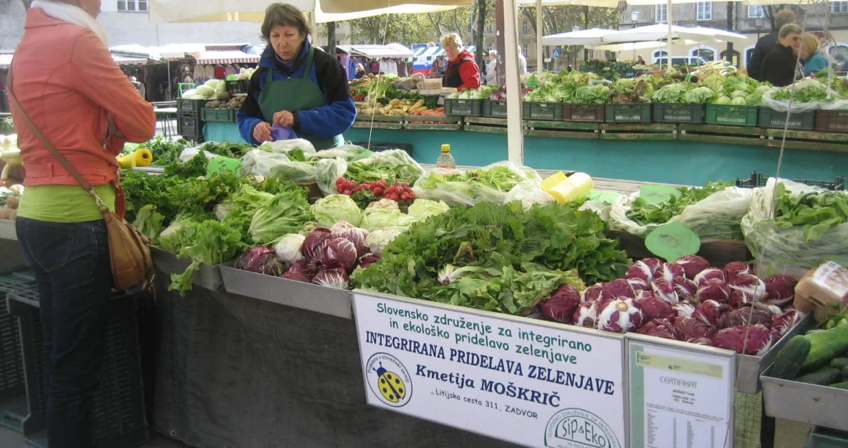 Cerifikat za integriranu i ekolosku hranu - pijaca u Ljubljani/