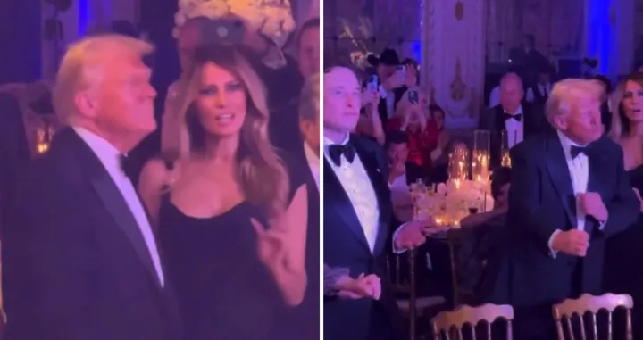 Donlad i Melania Trump i Elon Musk zajedno dočekali 2025. godinu, plesali uz YMCA/Screenshot