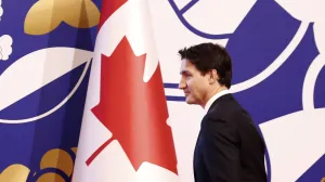 epa10301522 Canadian Prime Minister Justin Trudeau attends the ASEAN - Canada Commemorative Summit, part of the 40th and 41st Association of Southeast Asian Nations (ASEAN) Summit and Related Summits in Phnom Penh, Cambodia, 12 November 2022. The summits run through 13 November. EPA/KITH SEREY/Kith Serey