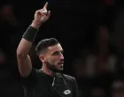 epa07956675 Damir Dzumhur of Bosnia Herzegovina reacts during his match against Benoit Paire of France at the Rolex Paris Masters tennis tournament in Paris, France, 28 October 2019. EPA-EFE/IAN LANGSDON