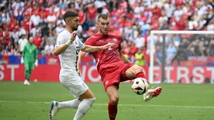 Strahinja PavlovićNogometna utakmica grupe C UEFA EURO 2024. izmeД'u Slovenije i Srbije u MГјnchenskoj nogometnoj areni u MГјnchenu (GГ¶khan BalcД± - Anadolu Agency)