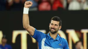 NOVAK DJOKOVIC SRB lors du quatrième jour de l'Open de tennis d'Australie à Melbourne, Australie, le 15 janvier 2025. © Nicolas Luttiau/Bestimage Day four of the Australian Open tennis tournament in Melbourne, Australia, on January 15, 2025. Photo: © Nicolas Luttiau/Bestimage/BESTIMAGE