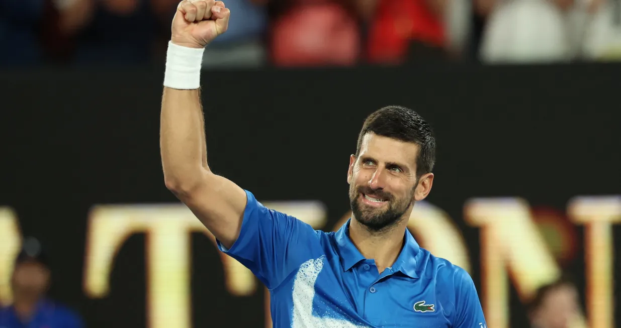 NOVAK DJOKOVIC SRB lors du quatrième jour de l'Open de tennis d'Australie à Melbourne, Australie, le 15 janvier 2025. © Nicolas Luttiau/Bestimage Day four of the Australian Open tennis tournament in Melbourne, Australia, on January 15, 2025. Photo: © Nicolas Luttiau/Bestimage/BESTIMAGE