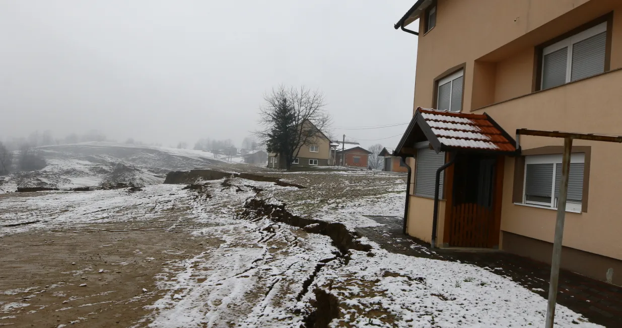 Klizište u naselju Mladoševica kod Maglaja/Muhamed Tunovic