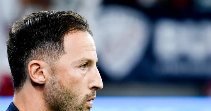 epa10166454 Leipzig's head coach Domenico Tedesco during the UEFA Champions League group F soccer match between RB Leipzig and Shakhtar Donetsk in Leipzig, Germany, 06 September 2022 (issued 07 September 2022). RB Leipzig sacked their head coach Domenico Tedesco after 4-1 Champions League defeat against Shakhtar Donetsk. EPA/Filip Singer