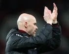 epa10387876 Manchester United Manager Erik ten Hag reacts following the English Premier League soccer match between Manchester United and AFC Bournemouth, in Manchester, Britain, 03 January 2023. EPA/ADAM VAUGHAN EDITORIAL USE ONLY. No use with unauthorized audio, video, data, fixture lists, club/league logos or 'live' services. Online in-match use limited to 120 images, no video emulation. No use in betting, games or single club/league/player publications.