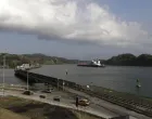 epa09851236 A ship transits the Panama Canal near to Gamboa community, Panama, 25 March 2022 (issued 26 March 2022). EPA/BIENVENIDO VELASCO/Bienvenido Velasco