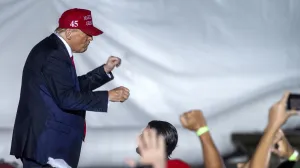 epa10291750 Former US President Donald Trump dances after giving a speech at a rally in support of Florida Senator Marco Rubio (not pictured) in the midterm elections, in Miami, Florida, USA, 06 November 2022. The US midterm elections are held every four years at the midpoint of each presidential term and this year include elections for all 435 seats in the House of Representatives, 35 of the 100 seats in the Senate and 36 of the 50 state governors as well as numerous other local seats and ballot issues. EPA/CRISTOBAL HERRERA-ULASHKEVICH/Cristobal Herrera-ulashkevich