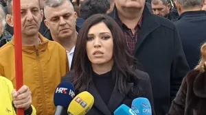 Sanja Vulić ispred Suda BiH//