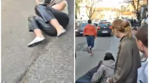 protest, beograd, šutnja, automobil, udar/Screenshot