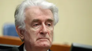 epa08529984 (FILE) - Former Bosnian Serb leader Radovan Karadzic appears in a courtroom before the International Residual Mechanism for Criminal Tribunals (MICT), which handles outstanding war crimes cases for the Balkans and Rwanda, in The Hague, The Netherlands, 24 April 2018 (reissued 06 July 2020). A quarter of a century ago, the world witnessed the worst mass murder on European soil since World War II. Some 7,000-8,000 Bosniaks were slaughtered and 20,000 civilians were forcibly displaced in an act of ethnic cleansing perpetrated in the small eastern Bosnian village of Srebrenica, whose name will forever be linked to the infamous 1995 massacre. Today, 25 years after the massacre, the memory of its victims is kept alive by several institutions, such as the Museum of Crimes Against Humanity and Genocide in Sarajevo or a permanent exhibit at the 'Memorial Center Srebrenica-Potocari' that now occupies the former headquarters of the Dutch UNPROFOR Battalion. EPA/YVES HERMAN/POOL ATTENTION: This Image is part of a PHOTO SET/Yves Herman/Pool