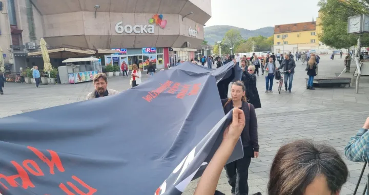 Protest na Trgu Krajine protiv usvajanja Zakona o NVO, strani agenti/Goran Dakić/