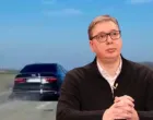 Aleksandar Vučić, incident, otpadanje gume, automobil/