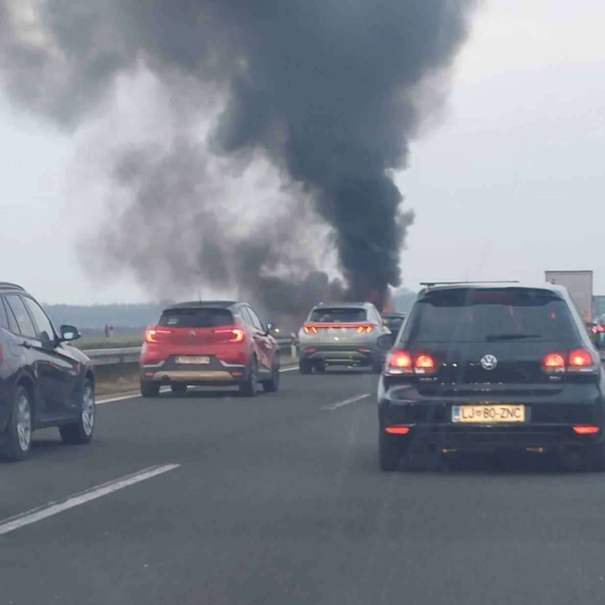 Saobraćajna nesreća u Hrvatskoj, zapalio se automobil, poginula jedna osoba, Hrvatska, požar/Index.hr