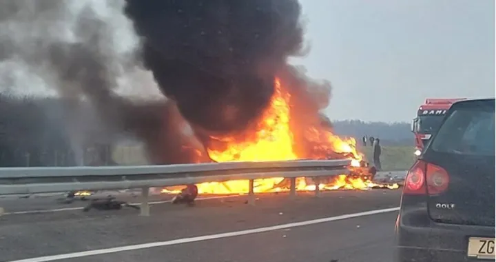 Saobraćajna nesreća u Hrvatskoj, zapalio se automobil, poginula jedna osoba, Hrvatska, požar/Index.hr