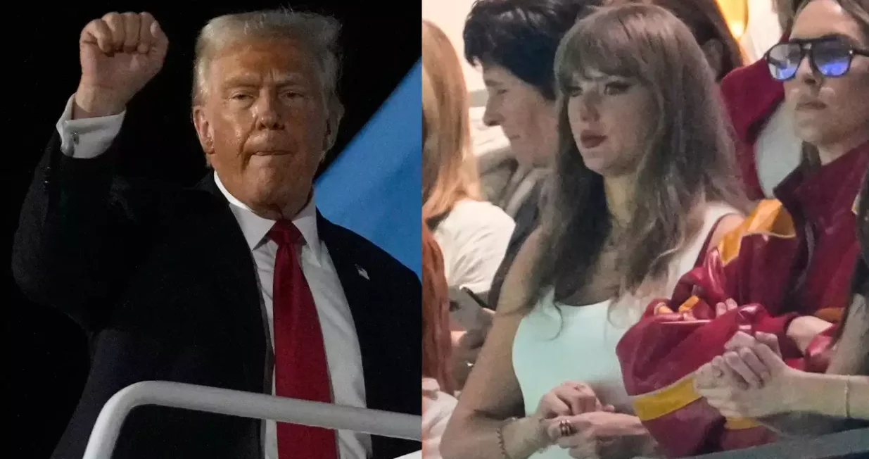 donald trump, taylor swift, super bowl/Screenshot