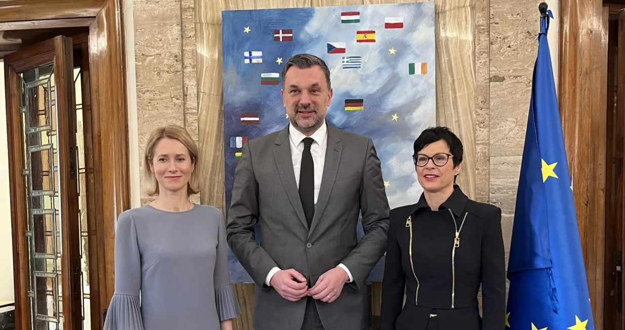 Elmedin Konaković, Kaja Kallas i Marta Kos//