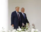 epa08671161 US President Donald J. Trump participates in the Abraham Accords Signing Ceremony between Israeli Prime Minister Benjamin Netanyahu, United Arab Emirates' Minister of Foreign Affairs and International Cooperation, Sheikh Abdullah bin Zayed Al Nahyan and Bahrain Foreign Minister Dr. Abdullatif bin Rashid Al Zayani, on the South Lawn of the White House in Washington, DC, USA, 15 September 2020. EPA/Gripas Yuri/Gripas Yuri