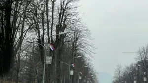 Ulice Banje Luke, Banja Luka, zastave, zastave Republike Spske i Srbije, Sretenje, Dan državnosti Srbije/Rtrs