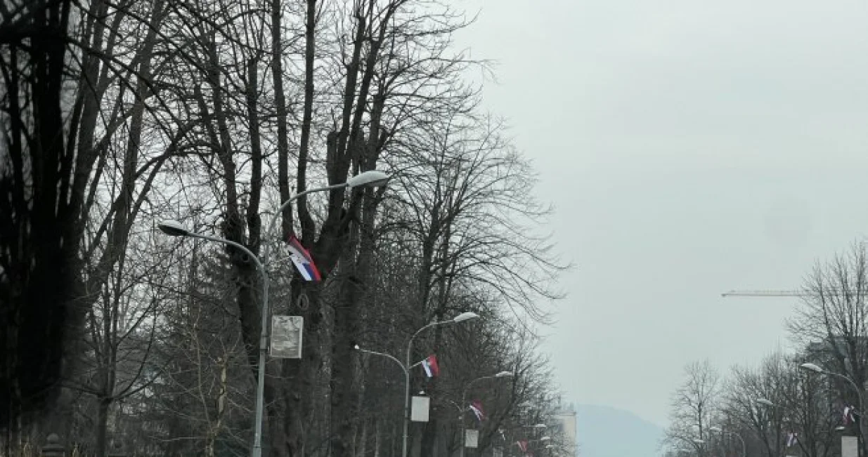 Ulice Banje Luke, Banja Luka, zastave, zastave Republike Spske i Srbije, Sretenje, Dan državnosti Srbije/Rtrs