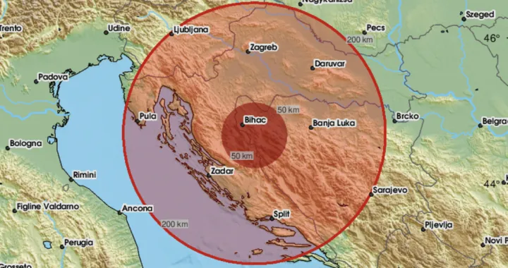 Epicentar kod Bihaća/Emsc