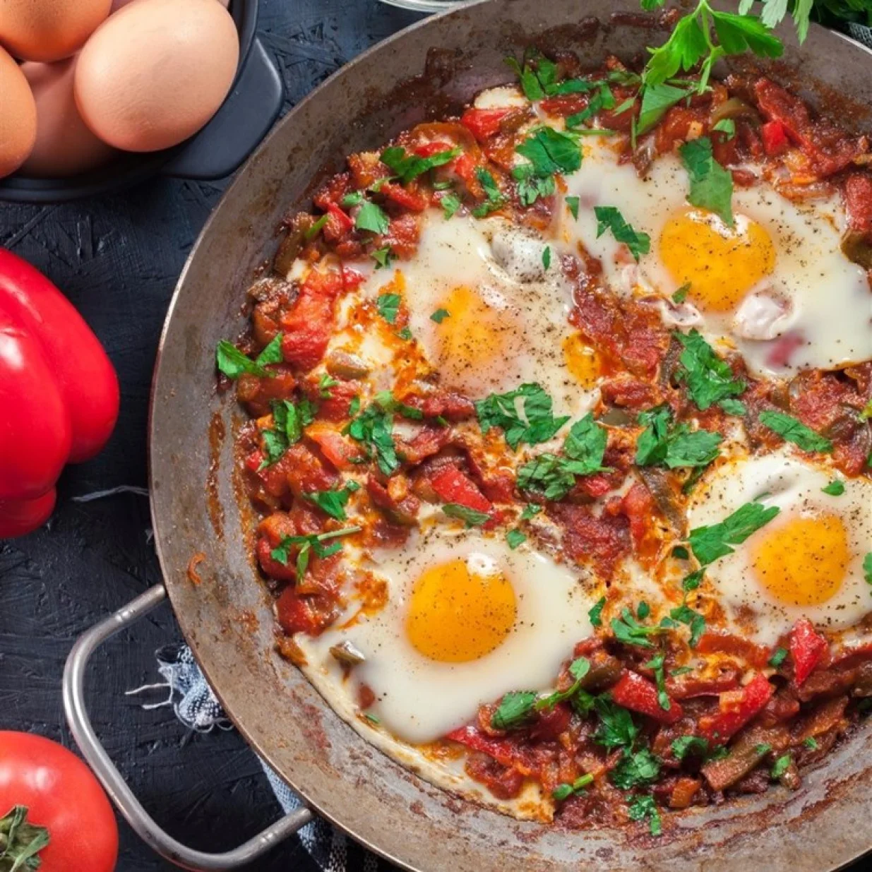 Shakshouka, doručak, hrana, recept//