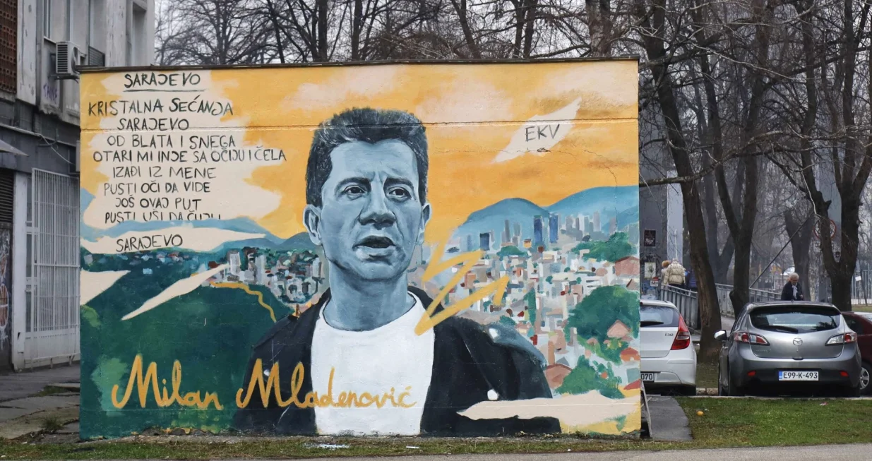 Mural Milana Mladenovića u naselju Kovačići u Sarajevu/Senad Gubelić