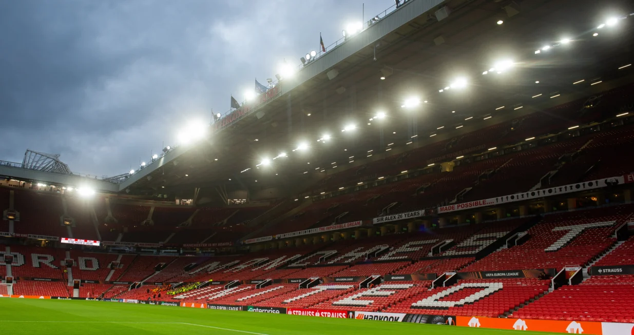 epa10269357 A general view of the pitch inside Old Trafford before the UEFA Europa League, Group E soccer match between Manchester United and Sheriff Tiraspol held at Old Trafford in Manchester, Britain, 27 October 2022. EPA/PETER POWELL