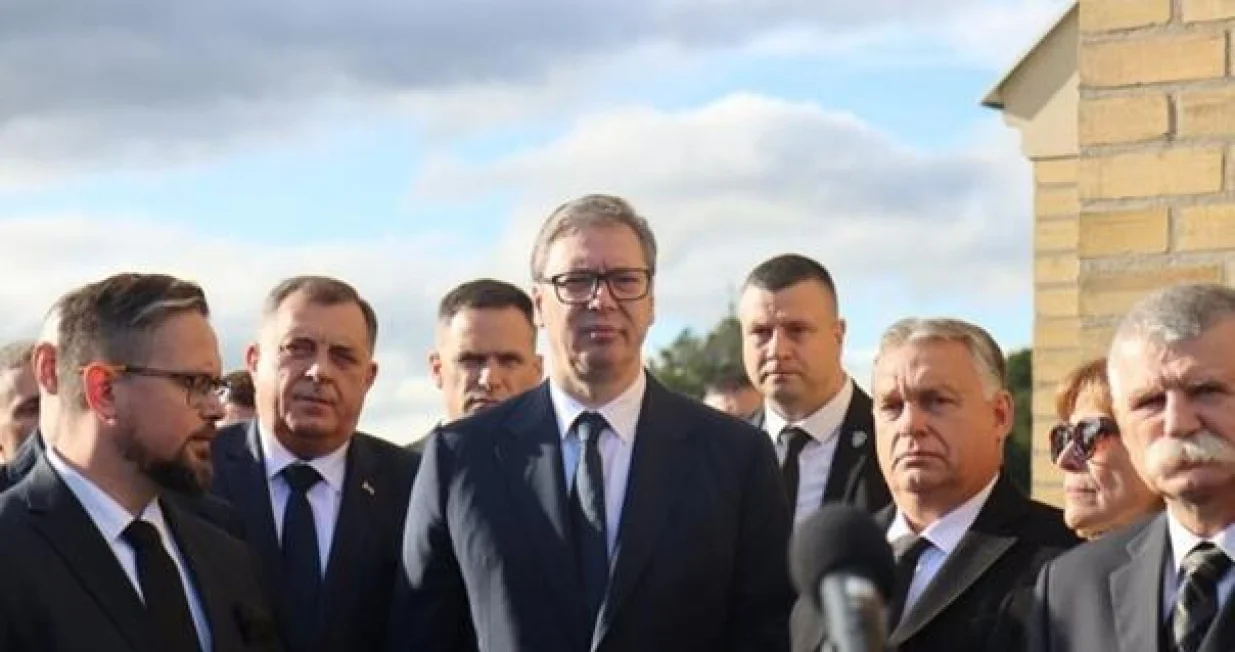 Milorad Dodik, Aleksandar Vučić i Viktor Orban/