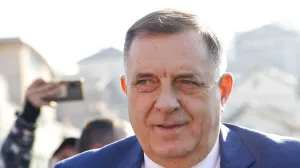 Milorad Dodik stigao na ročište, Sud BiH, Dodikove pristalice/Damir Deljo