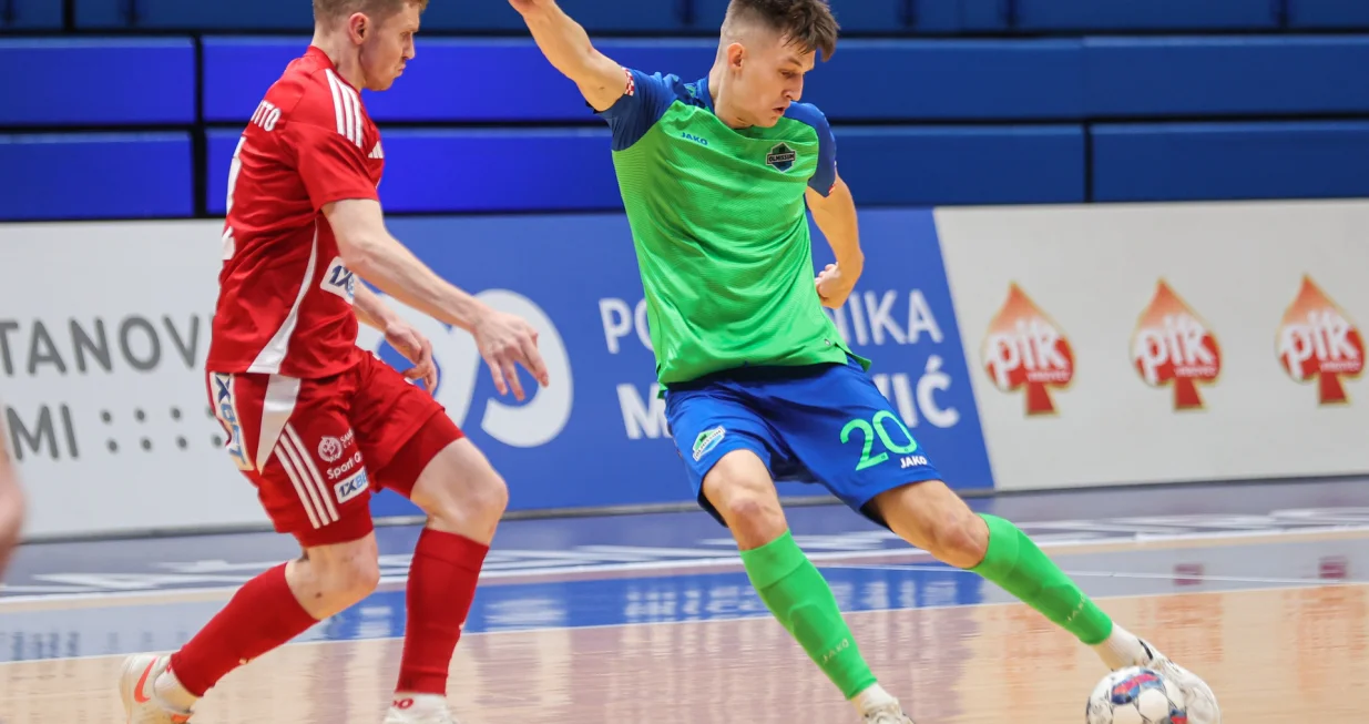 28.11.2024., KC Drazen Petrovic, Zagreb - Elitna runda UEFA Futsal Lige prvaka, skupina B, 2. kolo, MNK Olmissum - Kairat Almaty. David Barbaric Photo: Luka Stanzl/PIXSELL