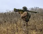 epa10300725 A member of Ukraine's National Guard with a man-portable surface-to-air missile system (MANPAD) keeps watch while standing at a position not far from Kharkiv, northeastern Ukraine, 11 November 2022, amid Russia's invasion. Kharkiv and surrounding areas have been the target of heavy shelling since February 2022, when Russian troops entered Ukraine starting a conflict that has provoked destruction and a humanitarian crisis. At the beginning of September, the Ukrainian army pushed Russian forces from occupied territory in the northeast of the country in counterattacks. EPA/SERGEY KOZLOV/Sergey Kozlov