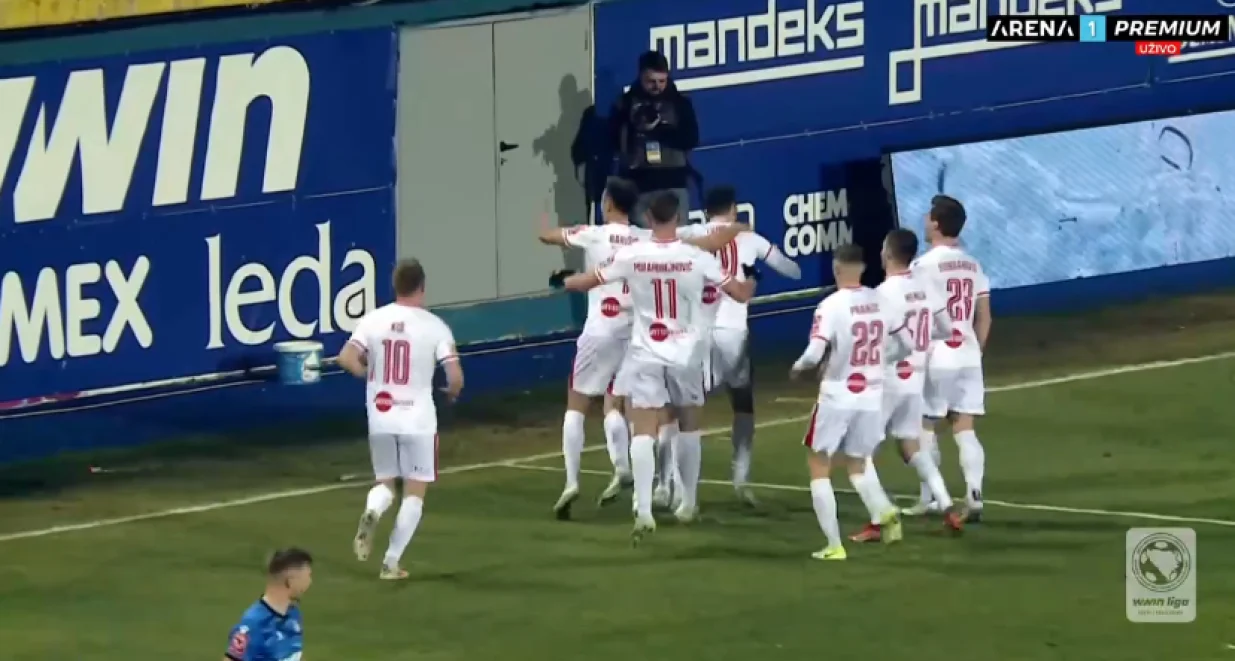 Gol Zrinjskog za 1:0 (FOTO: Screenshot/Arena Sport)