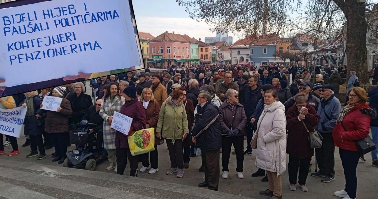 Protest penzionera u tuzli/BHRT/Bhrt