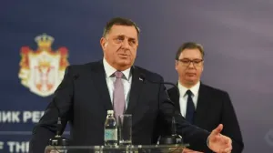 Milorad Dodik i Aleksandar Vučić/Screenshot