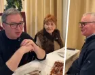 Aleksandar Vučić sa roditeljima, Angelina Vučić i Anđelko Vučić, ručak/Prtsc