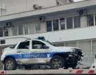 Uništeno policijsko vozilo/MUP HNK//