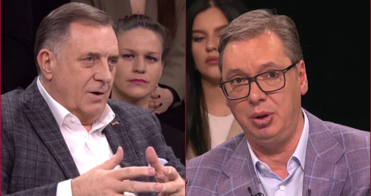 milorad dodik, aleksandar vučić, happy tv, srbija/Screenshot