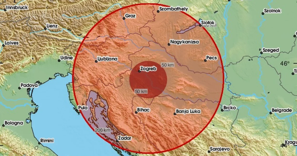 Zemljotres u Hrvatskoj/Emsc