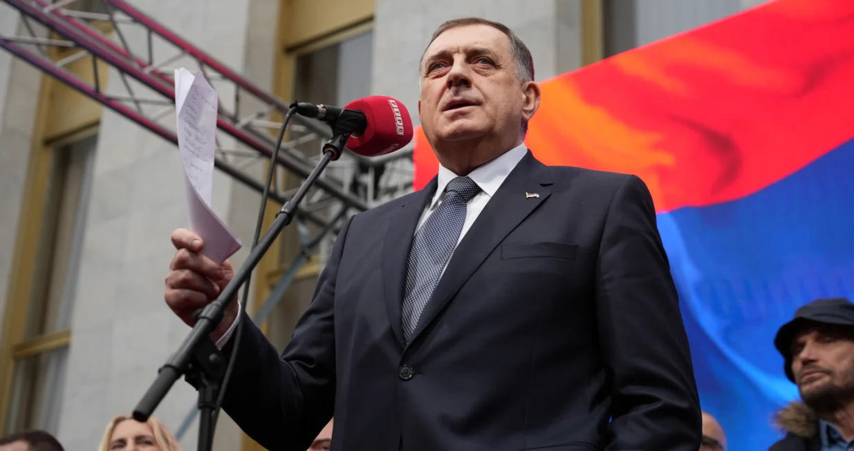 Milorad Dodik na mitingu u Banjoj Luci nakon izricanja presude Suda BiH/Dejan Rakita