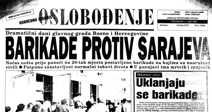 Barikade protiv Sarajeva/ Arhiv Oslobođenja/