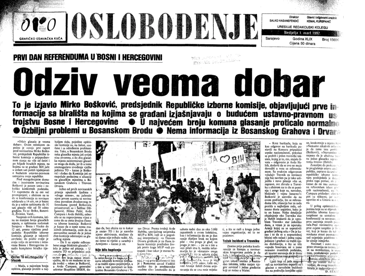 Odziv veoma dobar/ Arhiv Oslobođenja/