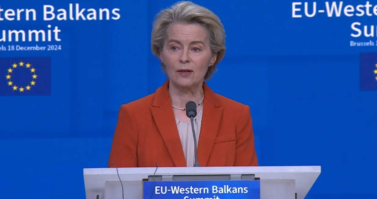 Ursula von der Leyen, Samit EU - Zapadni Balkan/Screenshot