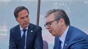Mark Rutte, bivši nizozemski premijer i aktuelni generalni sekretar NATO-a sa predsjednikom Srbije Aleksandrom Vučićem/