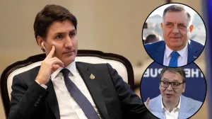 Justin Trudeau, Milorad Dodik, Aleksandar Vučić//