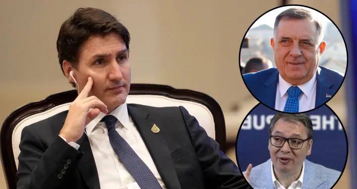 Justin Trudeau, Milorad Dodik, Aleksandar Vučić//