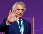 epa09863836 Head coach of the Moroccan national soccer team Vahid Halilhodzic arrives for the main draw for the FIFA World Cup 2022 in Doha, Qatar, 01 April 2022. EPA/NOUSHAD THEKKAYIL