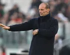 epa10382745 =Juventus' head coach Massimiliano Allegri reacts during the friendly soccer match between Juventus FC and Standard Liege at Allianz Stadium in Turin, Italy, 30 December 2022. EPA/Alessandro Di Marco