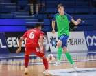 28.11.2024., KC Drazen Petrovic, Zagreb - Elitna runda UEFA Futsal Lige prvaka, skupina B, 2. kolo, MNK Olmissum - Kairat Almaty. David Barbaric Photo: Luka Stanzl/PIXSELL